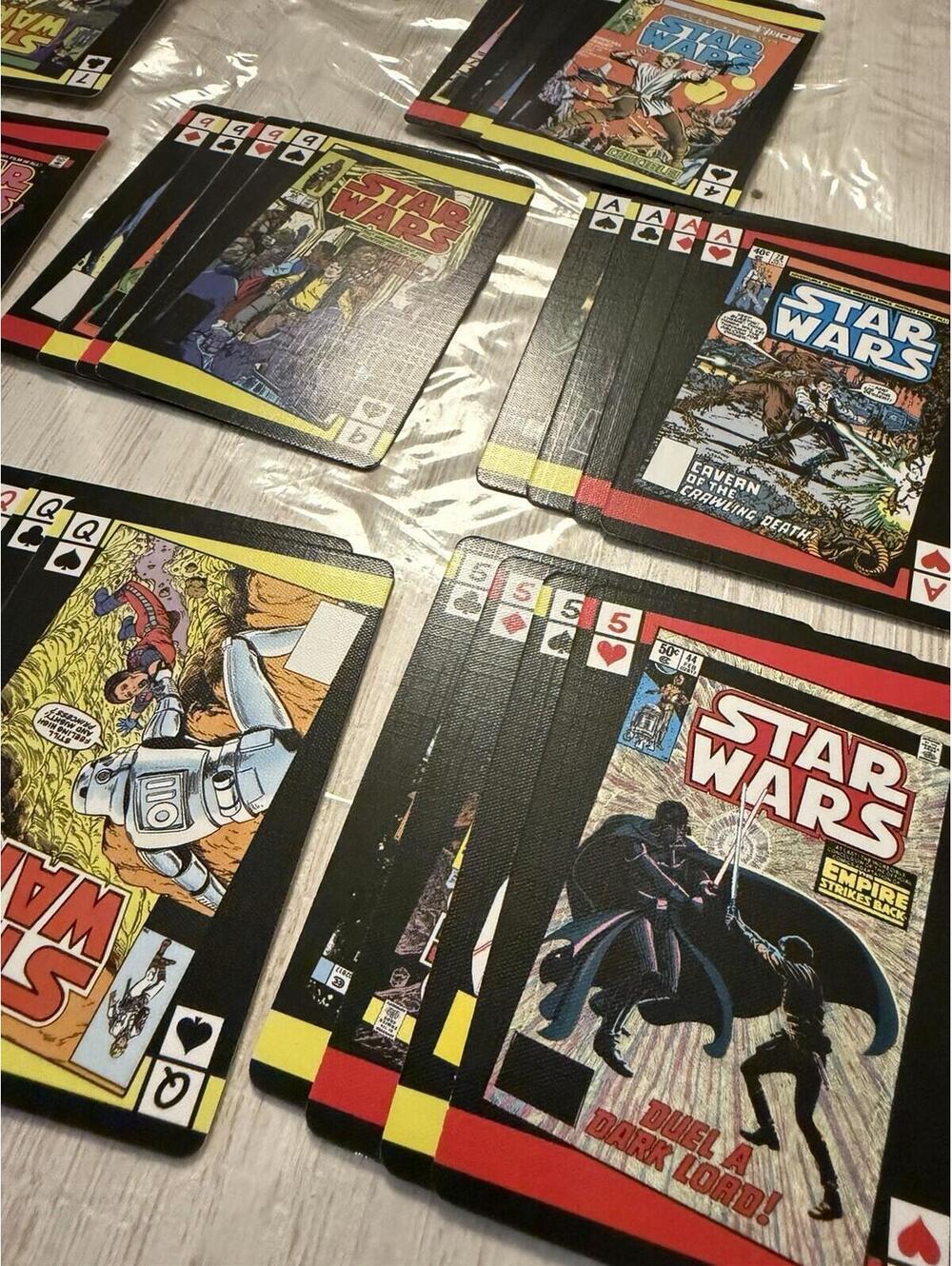 Star Wars Comic Cover Playing Cards Aquarius Complete Deck W/Box Disney Lucas